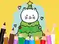 Permainan Coloring Book: Cats And Christmas Tree talian