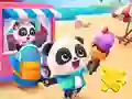 Permainan Jigsaw Puzzle: Baby Panda Ice Cream Car talian