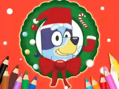 Permainan Coloring Book: Bluey Santa Claus talian