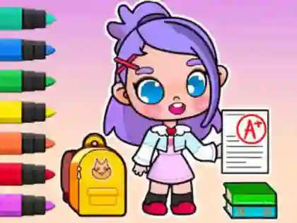 Permainan Coloring Book: Avatar School Day talian