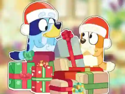 Permainan Jigsaw Puzzle: Bluey Christmas Unboxing talian