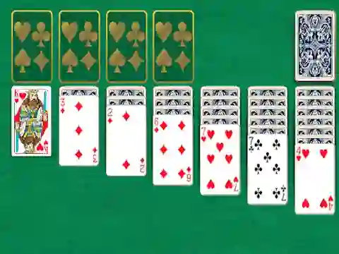 Permainan Klondike Classic Solitaire talian