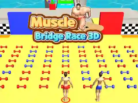 Permainan Muscle Bridge Race 3D talian