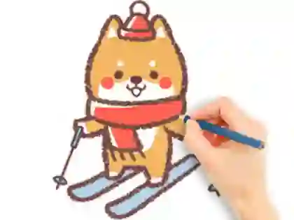Permainan Coloring Book: Skiing Puppy talian