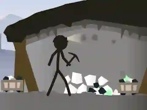 Permainan Stickman Mining Simulator talian