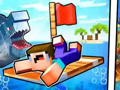 Permainan Noob Raft: Ocean Survival talian
