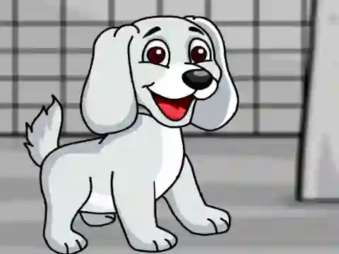 Permainan Rescue the White Puppy from Cage talian