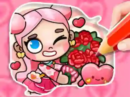 Permainan Coloring Book: Avatar Valentine's talian