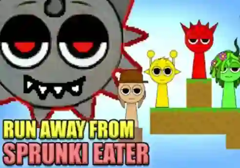 Permainan Run Away From Sprunki Eater talian