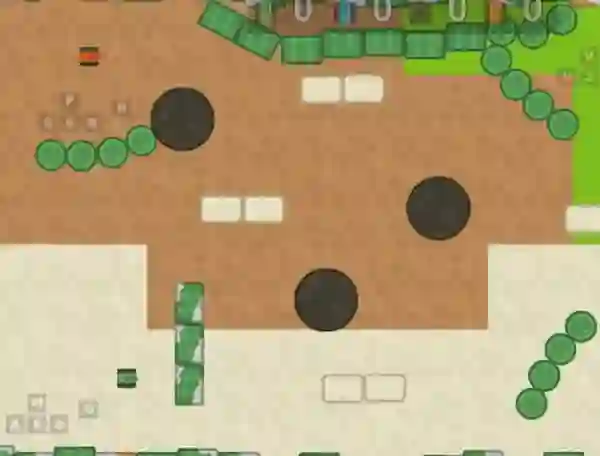 Permainan 1 2 3 4 Player Tank Game 2D talian