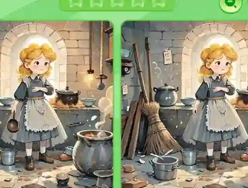 Permainan Find The Differences: Cinderella talian