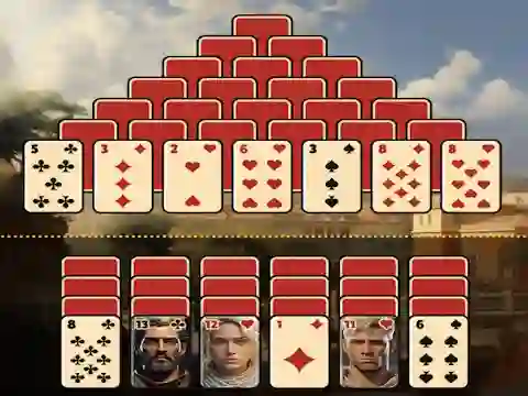 Permainan Pyramid Solitaire Ancient Rome talian