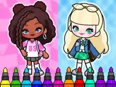 Permainan Coloring Book: Aha World Sporty Girl talian