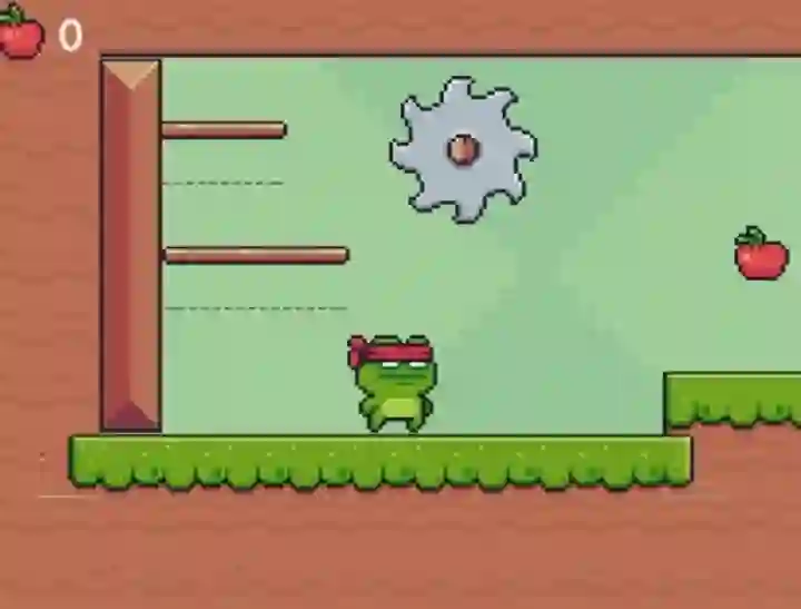 Permainan Green Ninja Collects Apples talian