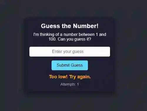 Permainan Number Guessing talian