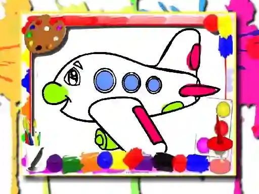 Permainan Airplane Coloring Book talian