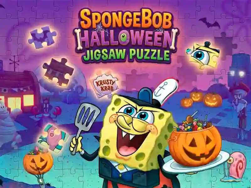 Permainan SpongeBob Halloween Jigsaw Puzzle talian
