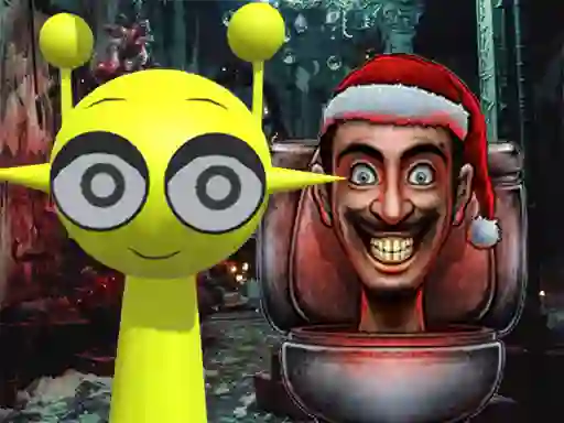 Permainan Sprunki in Backrooms Christmas Skibidi talian