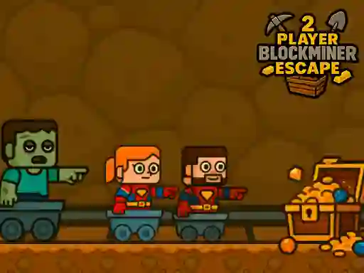 Permainan 2 Player BlockMiner Escape talian