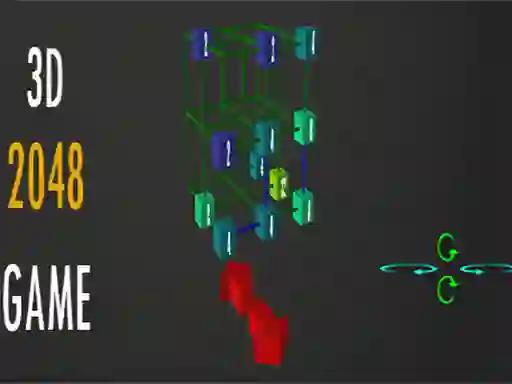 Permainan 2048 - 3D talian