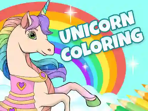 Permainan Unicorn Dress Up Coloring Book talian