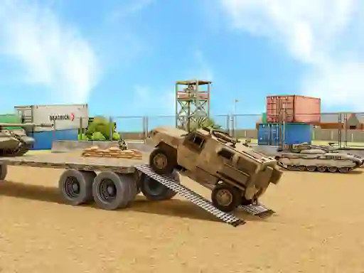 Permainan Us Army Car Games Truck Driving talian