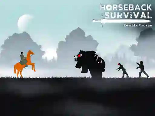 Permainan Horseback Survival Zombies Escape talian
