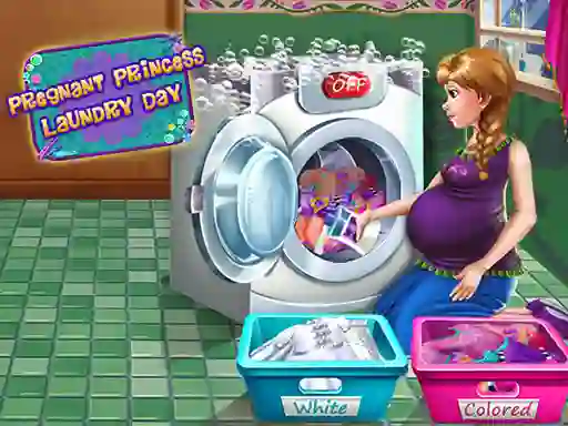 Permainan Pregnant Princess Laundry Day talian