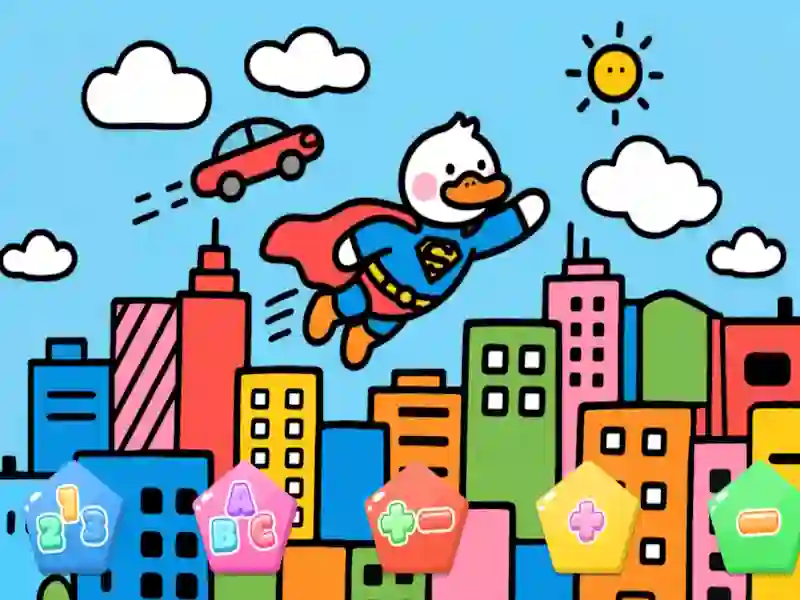Permainan Color By Code Super Duck talian
