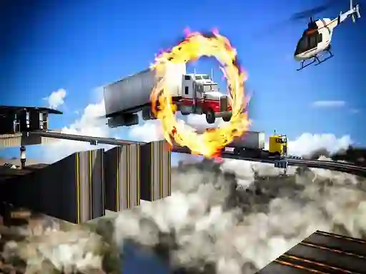 Permainan Impossible Truck Driving Stunt Track Parking talian