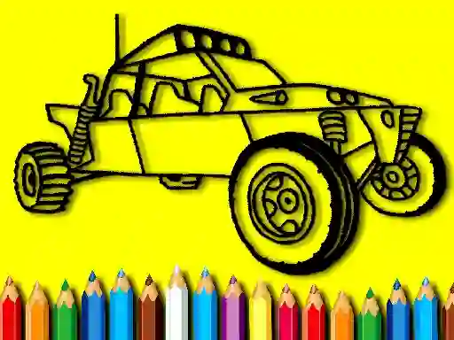 Permainan Back To School: Rally Car Coloring Book talian