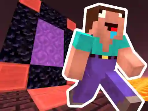 Permainan Noob Steve Nether talian