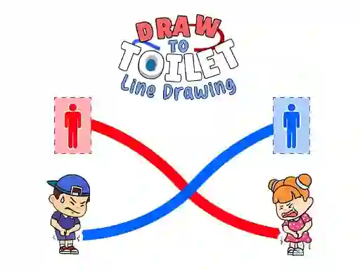 Permainan Draw To Toilet Line Drawing talian