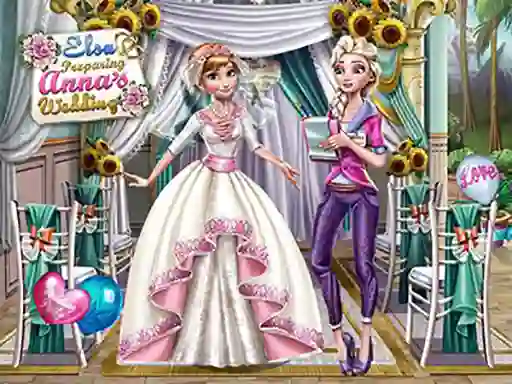 Permainan Elsa Preparing Anna's Wedding talian