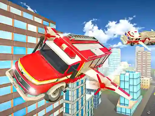 Permainan Flying Fire Truck Driving Sim talian