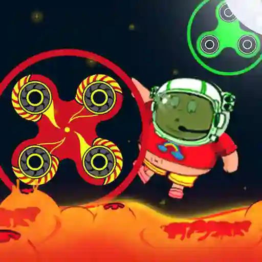 Permainan Spinner Astro the Floor is Lava talian