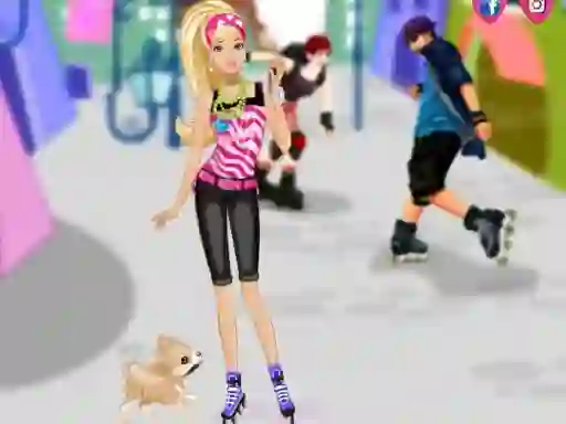 Permainan Barbie on roller skates talian