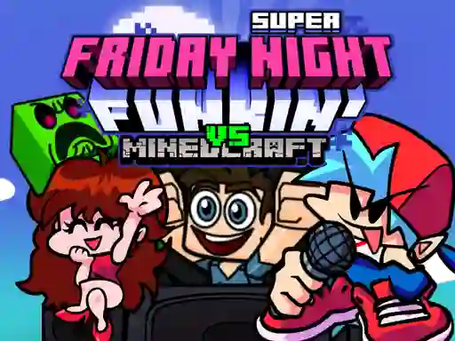 Permainan Super Friday Night Funkin Vs Minecraft talian