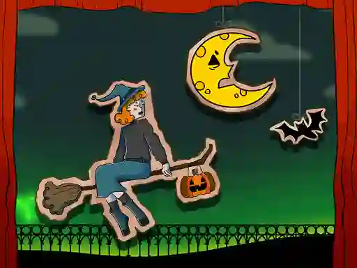 Permainan Halloween Witch Fly talian