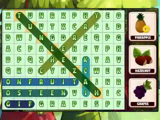 Permainan Word Search Fruits talian