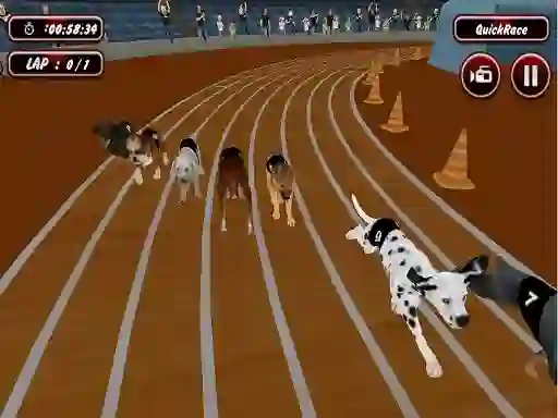 Permainan Crazyl Dog Racing Fever talian
