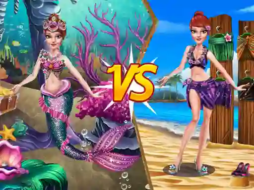 Permainan Mermaid vs Princess Outfit talian