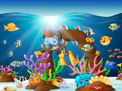 Permainan Water Dive 2D: Underwater Survival talian