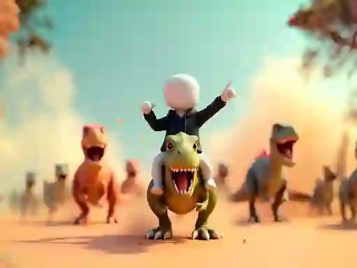 Permainan Stickman: Dinosaur arena talian