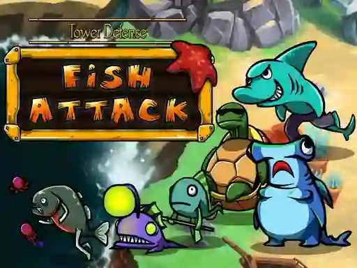 Permainan Tower defense: Fish attack talian