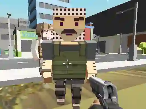 Permainan Block Pixel Cop: Gun Craft In Robbers World talian