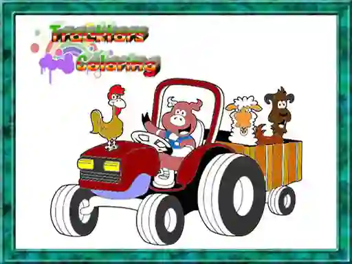 Permainan Tractor Coloring Pages talian
