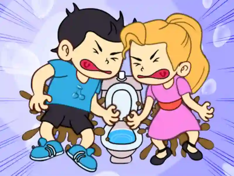 Permainan Toilet Rush Race: Draw Puzzle talian