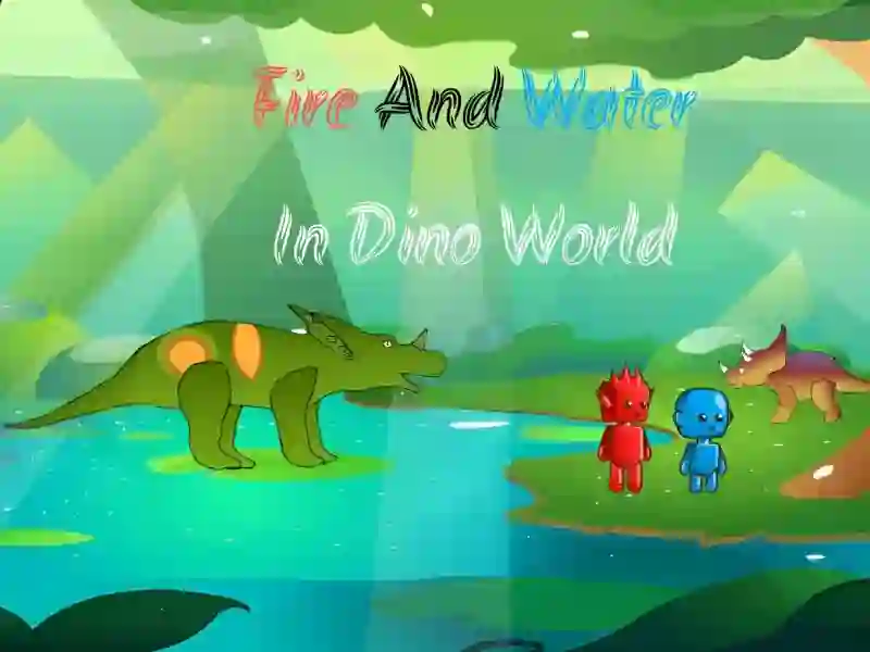Permainan Fire And Water In Dino World talian