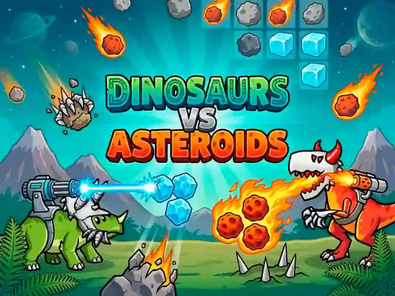 Permainan Dinosaurs vs Asteroids talian